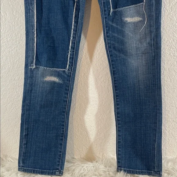 MADEWELL Women’s Size 24 Slim Boyjean Destressed Denim Jeans #B7426 - Picture 4 of 11